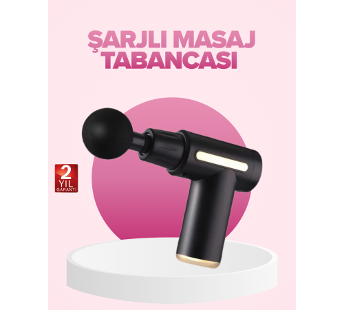 Profesyonel Masaj Tabancası 6 Kademeli Derin Kas Terapisi 4 Başlıklı Şarjlı Sessiz Motor