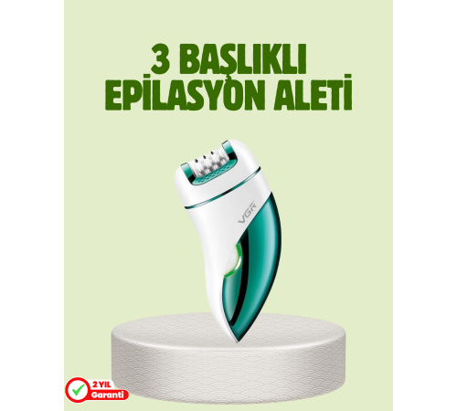 Çok Fonksiyonlu Epilatör 600mAh 90 Dakika Kullanım LED Metal Başlık Su Geçirmez