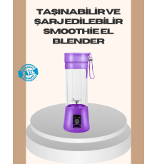 Mini Taşınabilir Blender 380ml USB Şarjlı Detoks Smoothie Hazırlayıcı