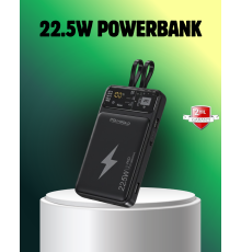 Powerbank Dahili Ekranlı 10000 mAh Çift Kablolu