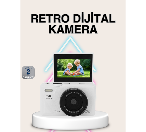 5K Dijital Kamera Otofokus WiFi Aktarım ve 18x Dijital Zoom