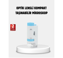 Taşınabilir Eğitim Mikroskobu 80X–200X LED Işıklı ve Darbeye Dayanıklı