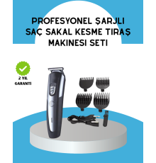 Ergonomik Profesyonel Tıraş Makinesi Saç Sakal Kesme ve Düzeltme