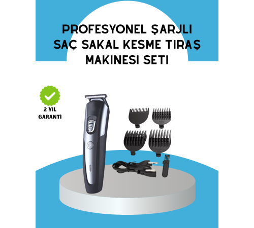 Ergonomik Profesyonel Tıraş Makinesi Saç Sakal Kesme ve Düzeltme