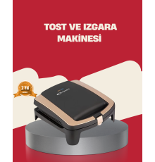 Tost Makinesi Yapışmaz Plaka 1500 Watt Güçlü Performans
