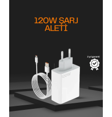 120 Watt Type C Şarj Başlığı Poco X3 X4 X5 Pro Uyumlu
