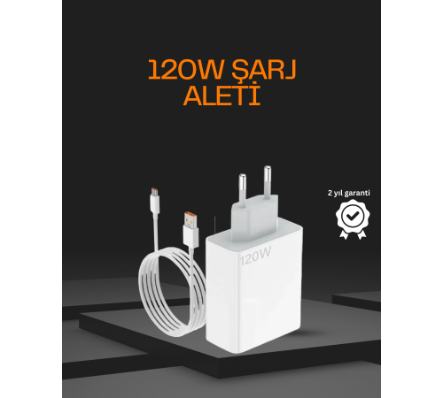 120 Watt Type C Şarj Başlığı Poco X3 X4 X5 Pro Uyumlu