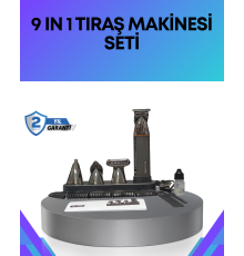 Çok Fonksiyonlu 9’u 1 Arada Tıraş Makinesi Şarjlı Saç Sakal Düzeltici