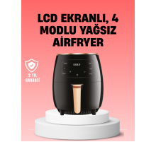 2400W Güçlü Airfryer 6L Yağsız Sağlıklı Pişirici LCD Dokunmatik