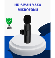 iPhone İçin Çift Mikrofonlu Telsiz Yaka Mikrofonu 360 Derece HD Ses