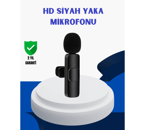 iPhone İçin Çift Mikrofonlu Telsiz Yaka Mikrofonu 360 Derece HD Ses