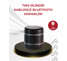 Kompakt Silindir Metal Bluetooth Hoparlör 400 mAh Uzun Pil TWS Destekli