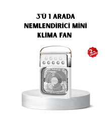 USB Bağlantılı Taşınabilir Mini Klima Fan 500ML Su Hazneli ve Sessiz Çalışma