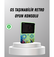 500 Oyunlu G5 Retro Mini Oyun Konsolu 3 İnç Ekran ve AV TV Desteği