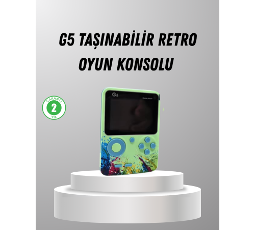 500 Oyunlu G5 Retro Mini Oyun Konsolu 3 İnç Ekran ve AV TV Desteği