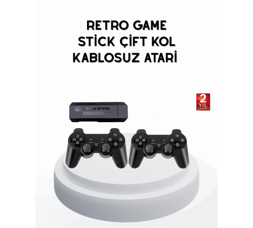 Taşınabilir Kablosuz Oyun Konsolu 2.4G TV Destekli Kompakt Gövde