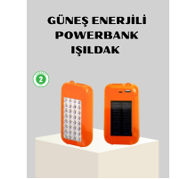 10000 mAh Güneş Enerjili Powerbank ve LED Kamp Lambası