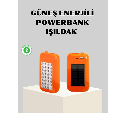 10000 mAh Güneş Enerjili Powerbank ve LED Kamp Lambası