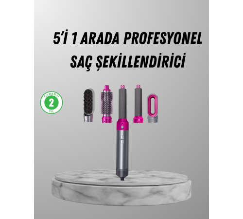 5’i 1 Arada Saç Şekillendirici Set Kuaför Düzeyinde Performans ve Ergonomik Tasarım