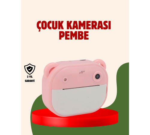 Çocuklar İçin Şipşak Yazıcı Kamera 24MP HD Çift Lensli Termal Baskılı