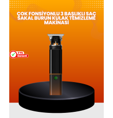 Erkekler İçin 3 in 1 Şarjlı Bakım Seti – 7300 RPM Güçlü Motor ve Sessiz Çalışma