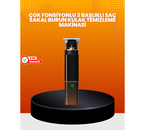 Erkekler İçin 3 in 1 Şarjlı Bakım Seti – 7300 RPM Güçlü Motor ve Sessiz Çalışma