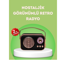Nostaljik Retro Radyo – Bluetooth, USB ve FM Özellikli Şık Tasarım