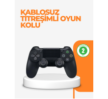 PS4 Uyumlu Kablosuz Oyun Kolu – Titreşimli, Şarjlı ve Ergonomik
