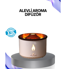 Volkan Efektli Aroma Difüzörü – Sessiz Çalışma, Otomatik Kapanma ve LED Işık