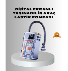Şarjlı Kablosuz Hava Pompası – 150 PSI Basınç, LED Ekran ve 6000mAh Batarya
