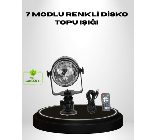 Ritme Duyarlı LED Disko Topu – Renkli Işık Gösterili Parti Lambası