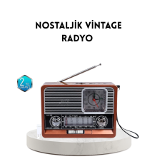 Dekoratif Vintage Radyo – Klasik Görünüm, Modern Fonksiyon ve Uzun Ömürlü Kullanım