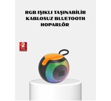 RGB Işıklı Bluetooth Hoparlör – 360° Stereo Ses ve 8 Saat Çalma Süresi