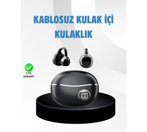 Açık Kulak Kablosuz Bluetooth Kulaklık – Konforlu Tasarım ve Uzun Süreli Kullanım