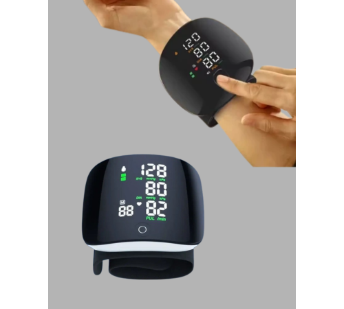 Bilekten Ölçüm Dijital Tansiyon Aleti – Renkli Risk Göstergeli ve Aritmi Uyarılı
