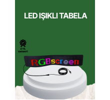 USB Girişli RGB LED Tabela Ayarlanabilir Parlaklık ve Kayan Yazı Özellikli