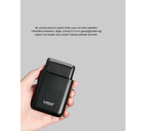 Elektrikli Tıraş Makinesi Çift Başlıklı Ultra İnce Tasarım