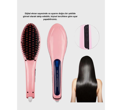 Profesyonel Saç Düzleştirici 5 Kademeli Isı Ayarlı Seramik Plakalı