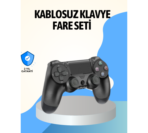 PS4 Uyumlu Kablosuz Oyun Kolu Ergonomik Çift Titreşimli