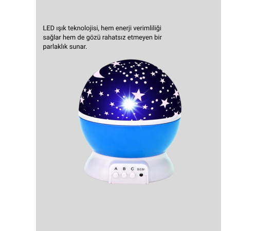 Çocuk Gece Lambası 6 Modlu Renkli LED Enerji Tasarruflu Masal Işığı