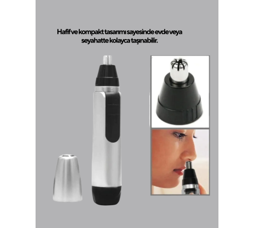 3D Bıçaklı Burun ve Kulak Tıraş Makinesi Pil ile Çalışan Taşınabilir Model