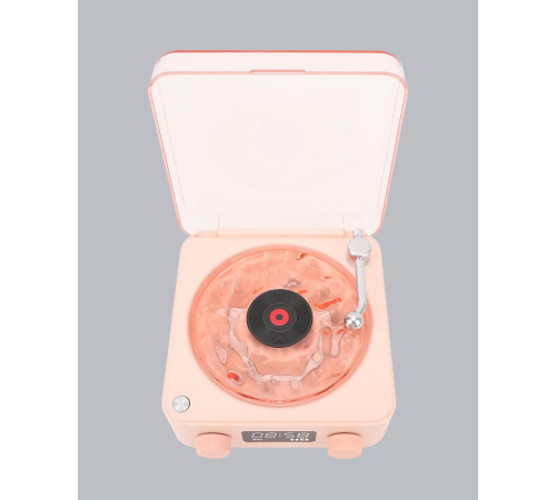 Bluetooth Hoparlörlü Gece Lambası Dijital Saatli Şeffaf Su Dalgası Işıklı Dekoratif