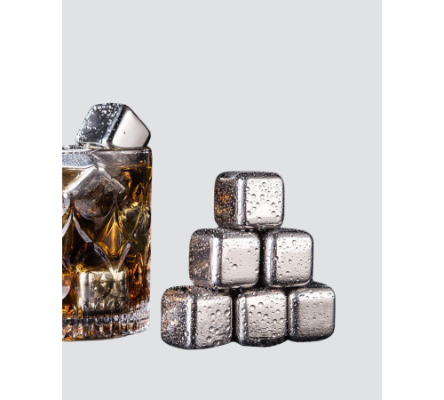 Paslanmaz Metal Buz Küpleri Seti Klipsli Sulandırmadan Soğutma Özellikli