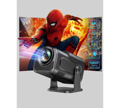 Taşınabilir Akıllı Projeksiyon HDMI USB Uyumlu Oyun Destekli Kompakt