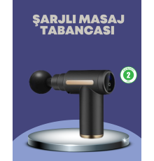 Sporcu Kas Masaj Tabancası 6 Kademe Güçlü Titreşim 4 Başlık Şarjlı Masaj Aleti