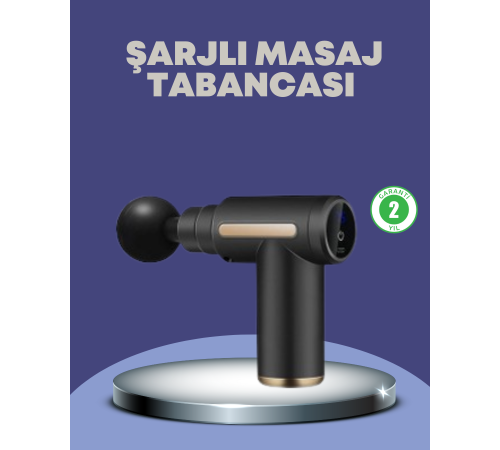 Sporcu Kas Masaj Tabancası 6 Kademe Güçlü Titreşim 4 Başlık Şarjlı Masaj Aleti