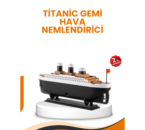 7 Renk Ortam Işıklı Dekoratif Gemi Tasarım Hava Nemlendirici Difüzör