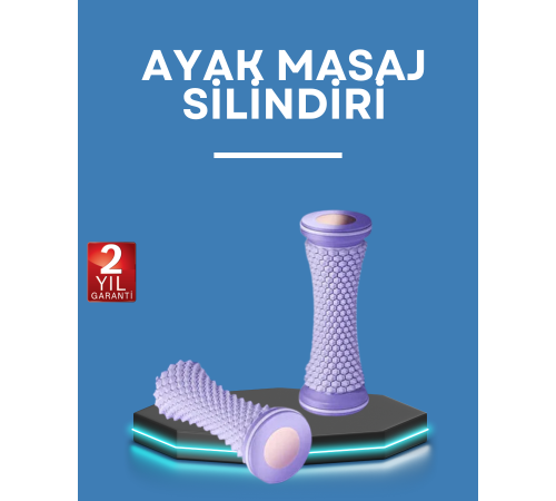 Ayak Masaj Rulosu Akupresur Silindir Kas Gevşetici Taşınabilir
