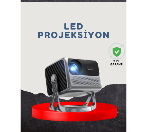 Smart Projector Android TV Dolby Sesli WiFi Bluetooth