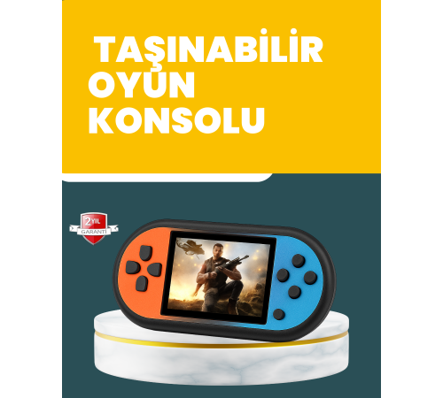 520 Oyunlu Mini Oyun Konsolu AV Çıkışlı HD LCD Ekranlı